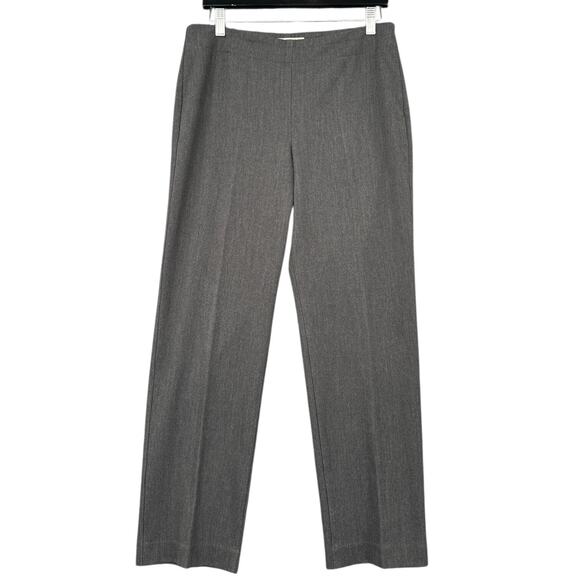 Talbots Heritage Gray Flat‎ Front Straight Leg Stretch Dress Pants Petite 10 - Picture 1 of 7